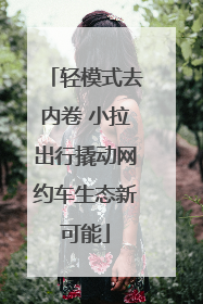 轻模式去内卷 小拉出行撬动网约车生态新可能